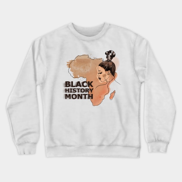 Black History Month Crewneck Sweatshirt by linasemenova